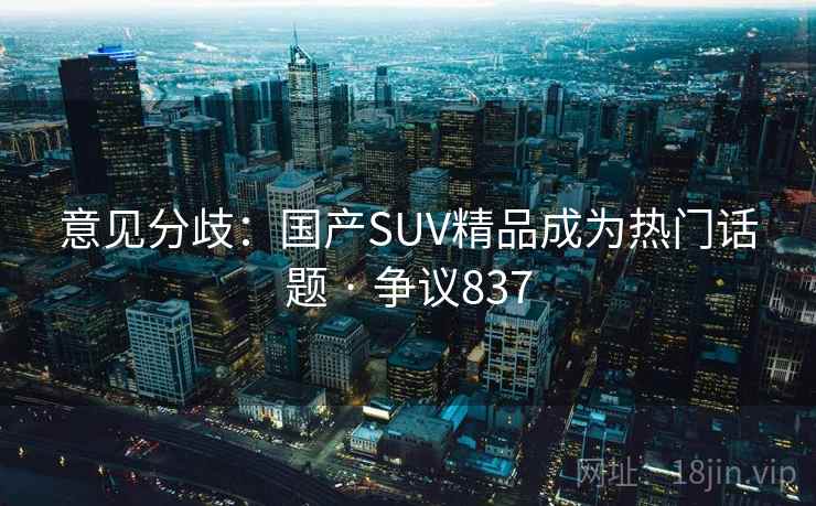意见分歧：国产SUV精品成为热门话题 · 争议837